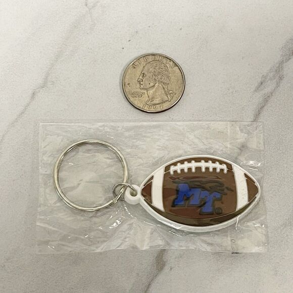 Middle Tennessee State Blue Raiders Football Keychain Keyring - Picture 1 of 6